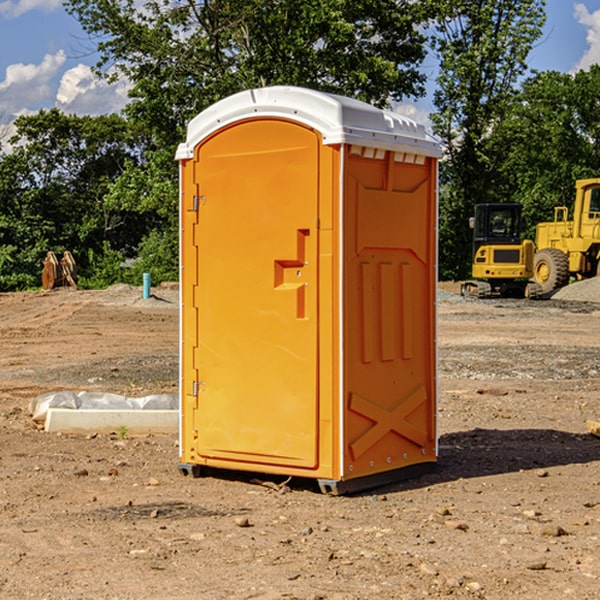 how often are the porta potties cleaned and serviced during a rental period in Marilla